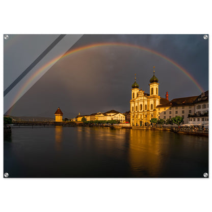 Regenbogen Luzern- Acryldruck