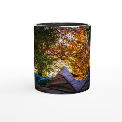 Hochglanz-Keramiktasse mit Herbstmotiv