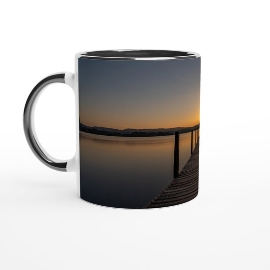 Sunrise on Lake Zug - colored edge &amp; handle 