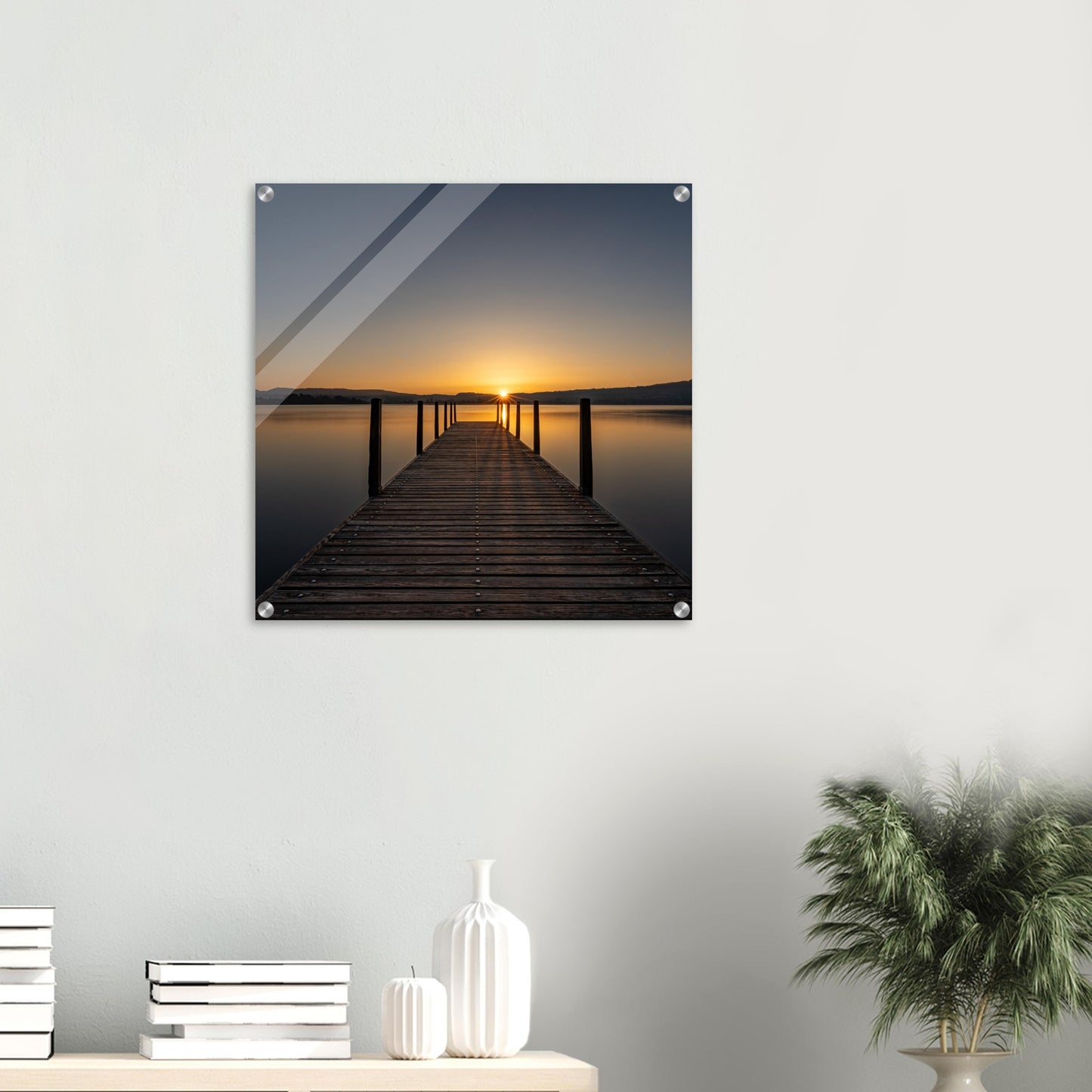 Sunrise on Lake Zug - acrylic print