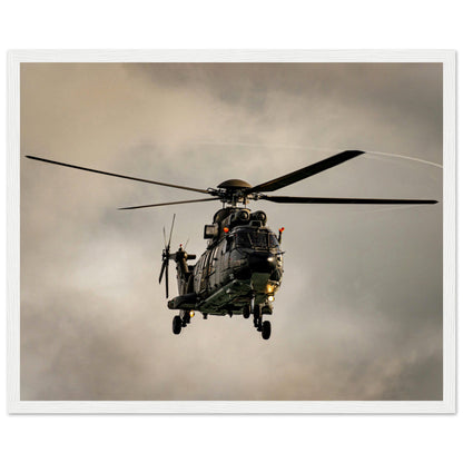 Super Puma - Poster on museum quality matte paper with wooden frame