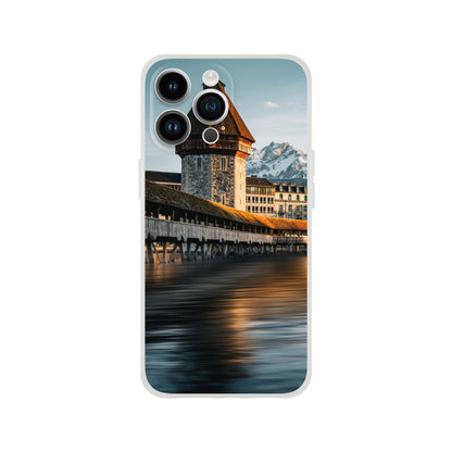 Chapel Bridge Lucerne and Pilatus – Dusk - Mobile Phone Case (Iphone &amp; Samsung)