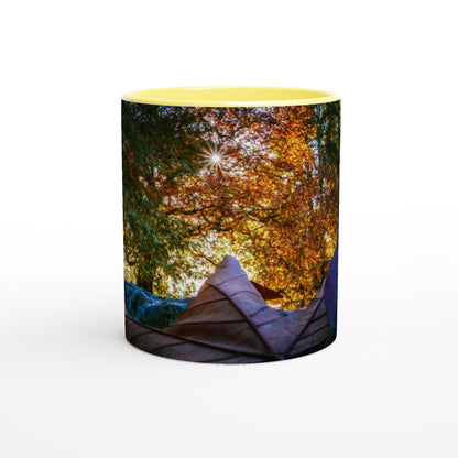 Hochglanz-Keramiktasse mit Herbstmotiv