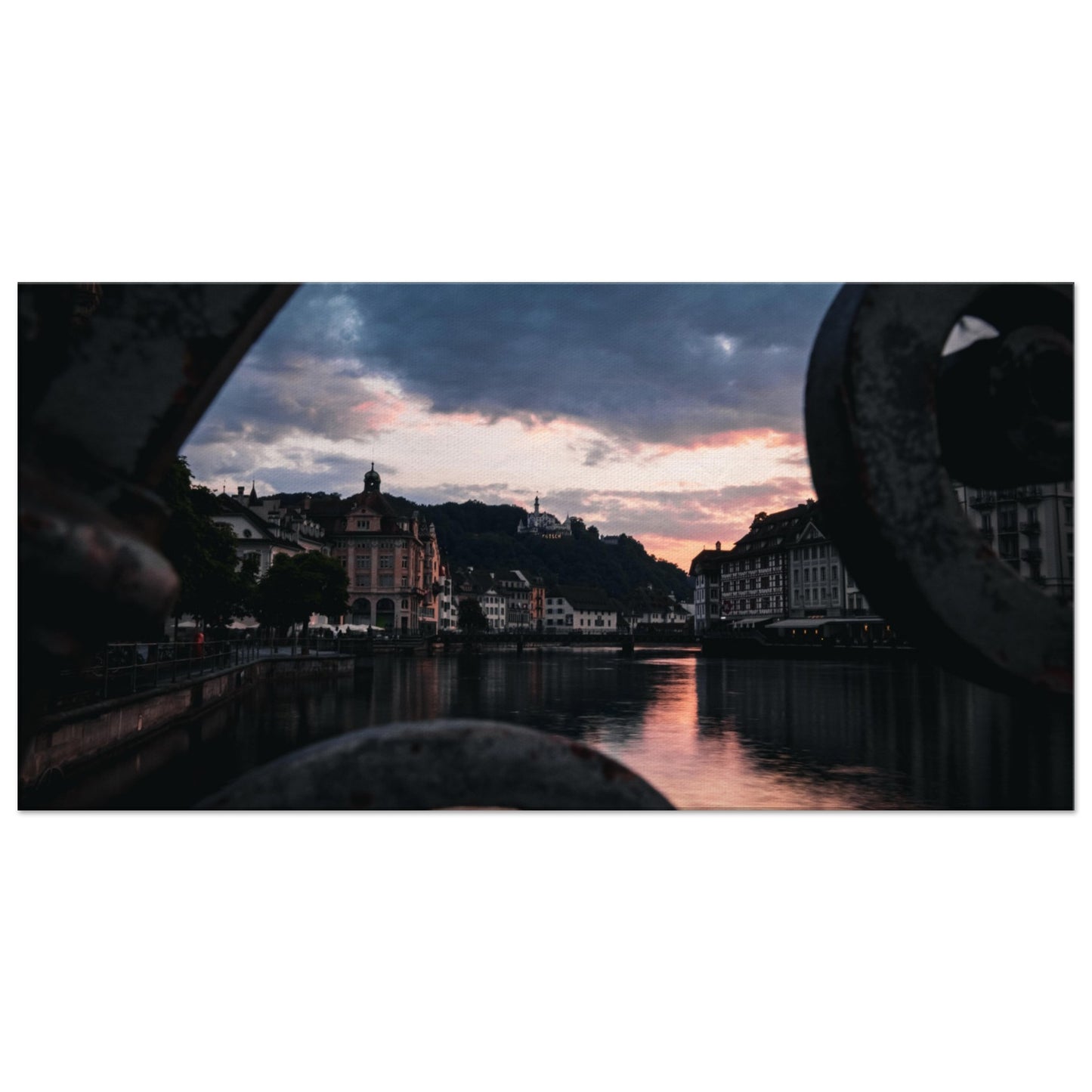 Sonnenuntergang über Luzern - Leinwanddruck in verschiedenen Grössen