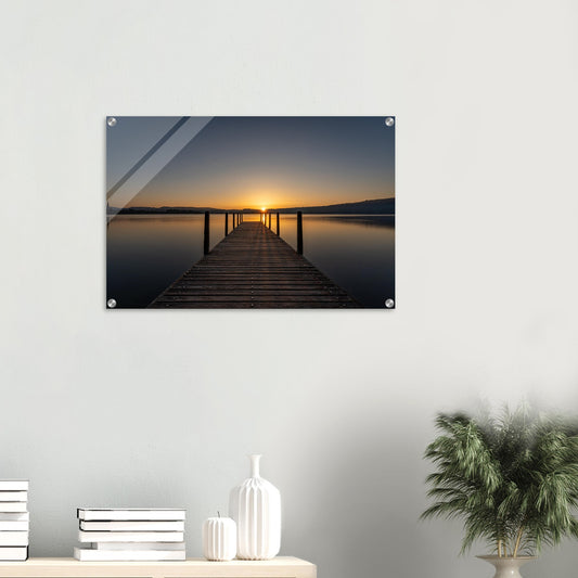 Sunrise on Lake Zug - acrylic print