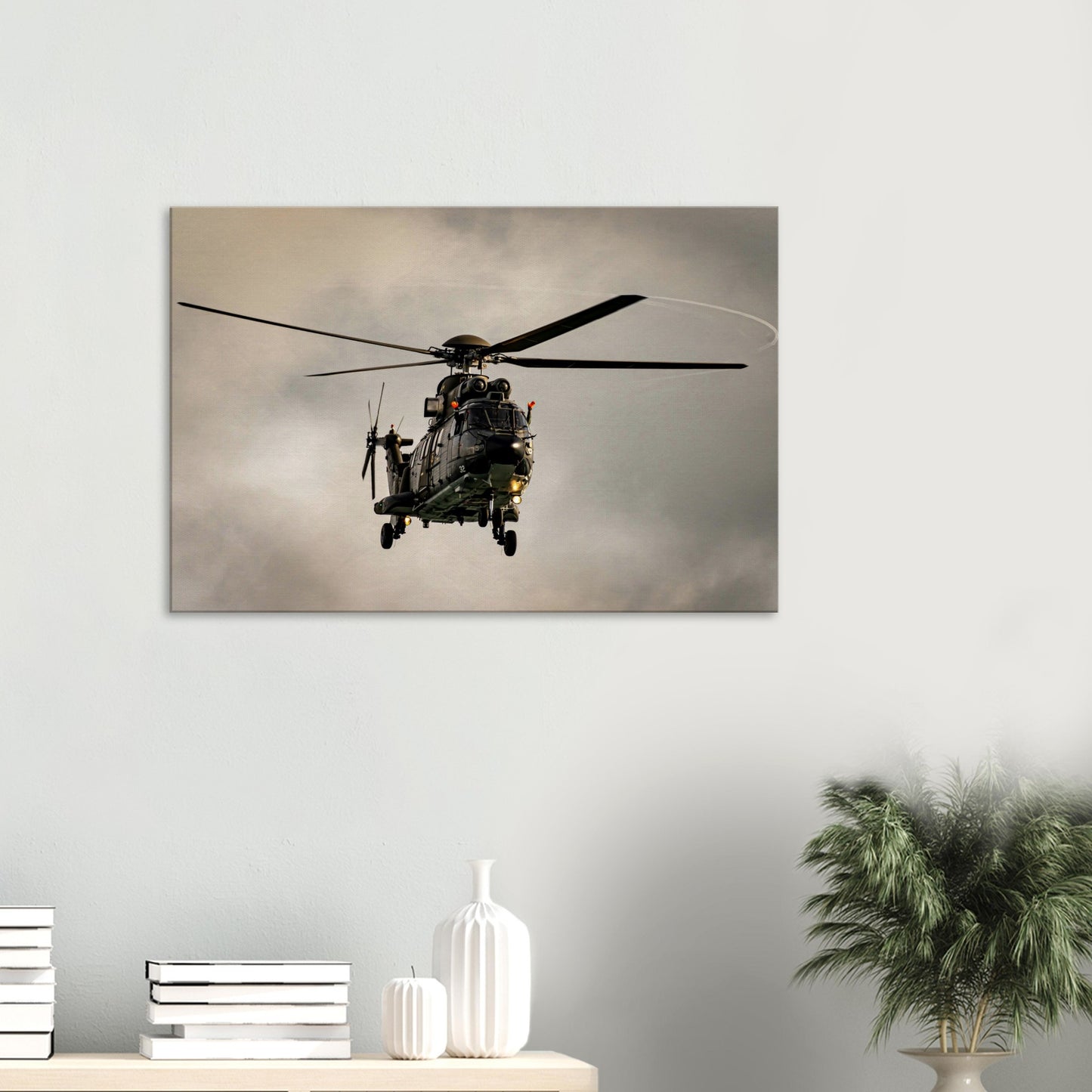 Super Puma Helicopter Canvas Print