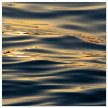 Glittering sea waves in the sunset - premium poster