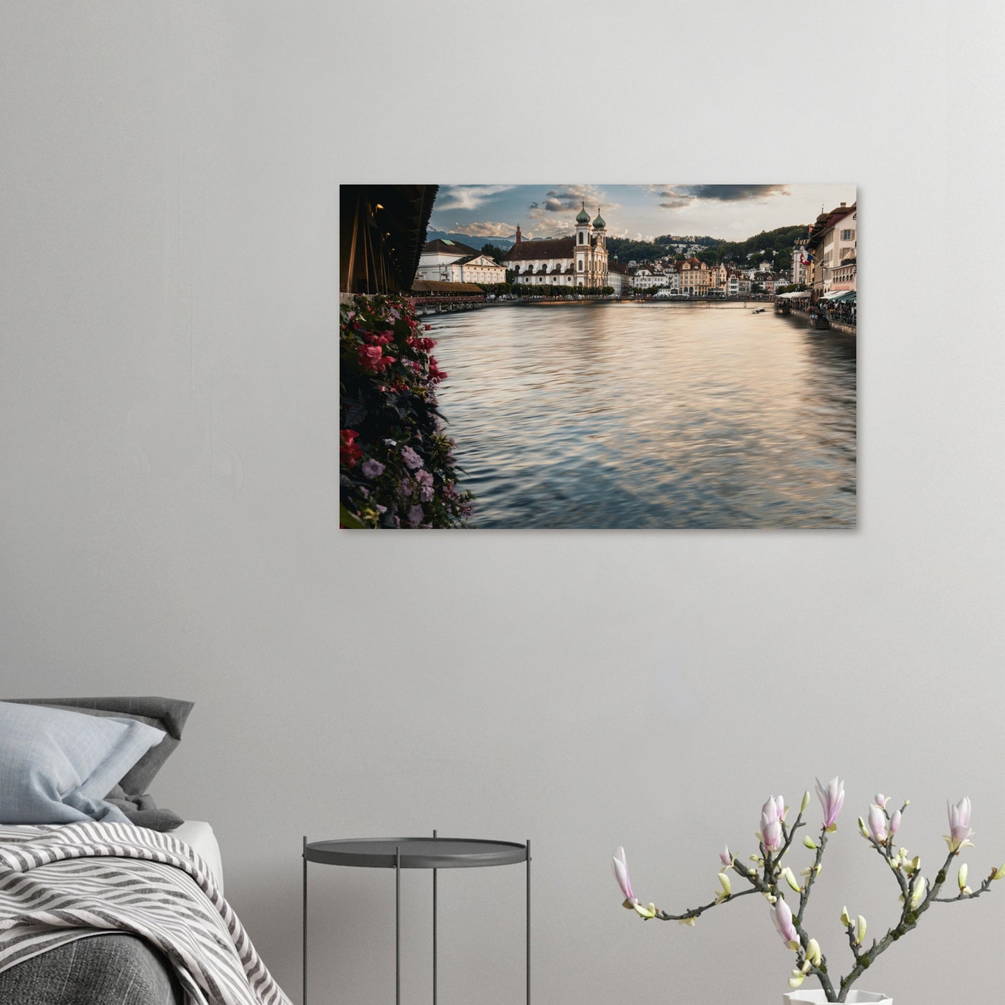 Golden evening over Lucerne - Premium Poster