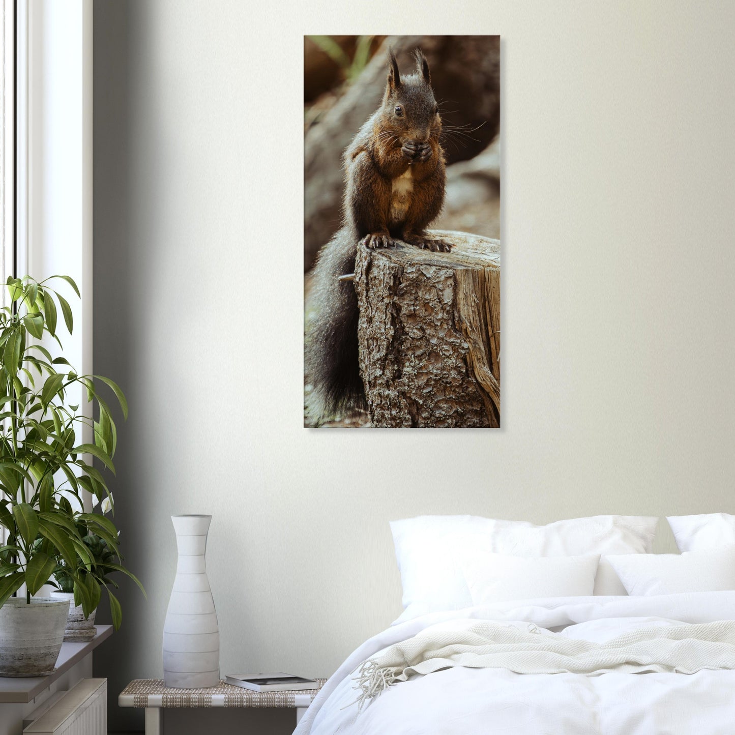 Squirrel in the forest - canvas