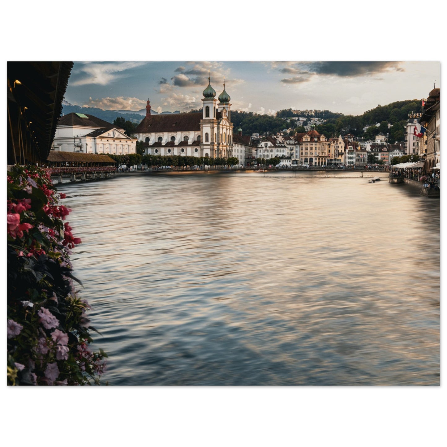 Goldener Abend über Luzern - Premium Poster