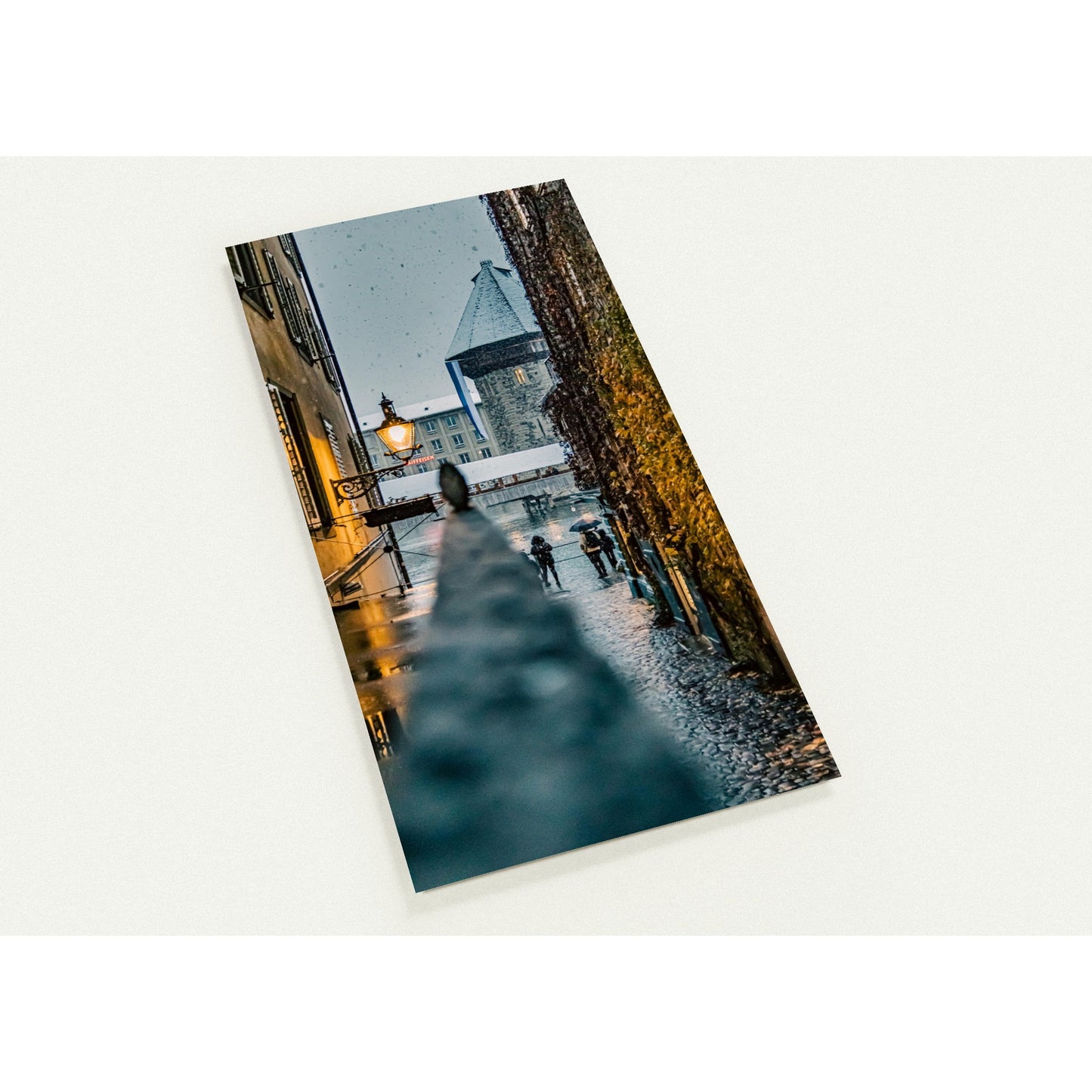 Winter magic: Chapel Bridge in the snow - set of 10 postcards with envelopes