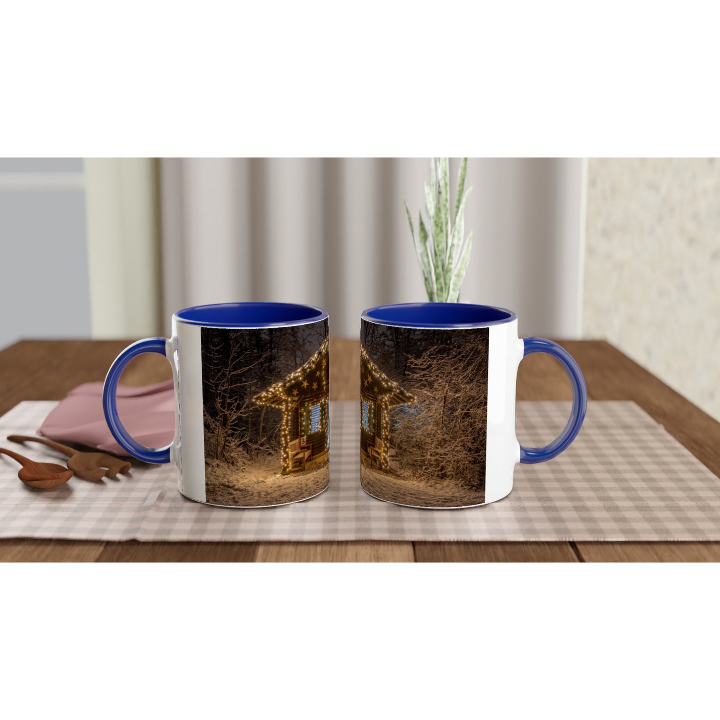 Dreamy Cottage in Advent Ceramic Mug - Various Colors