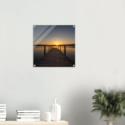 Sunrise on Lake Zug - acrylic print