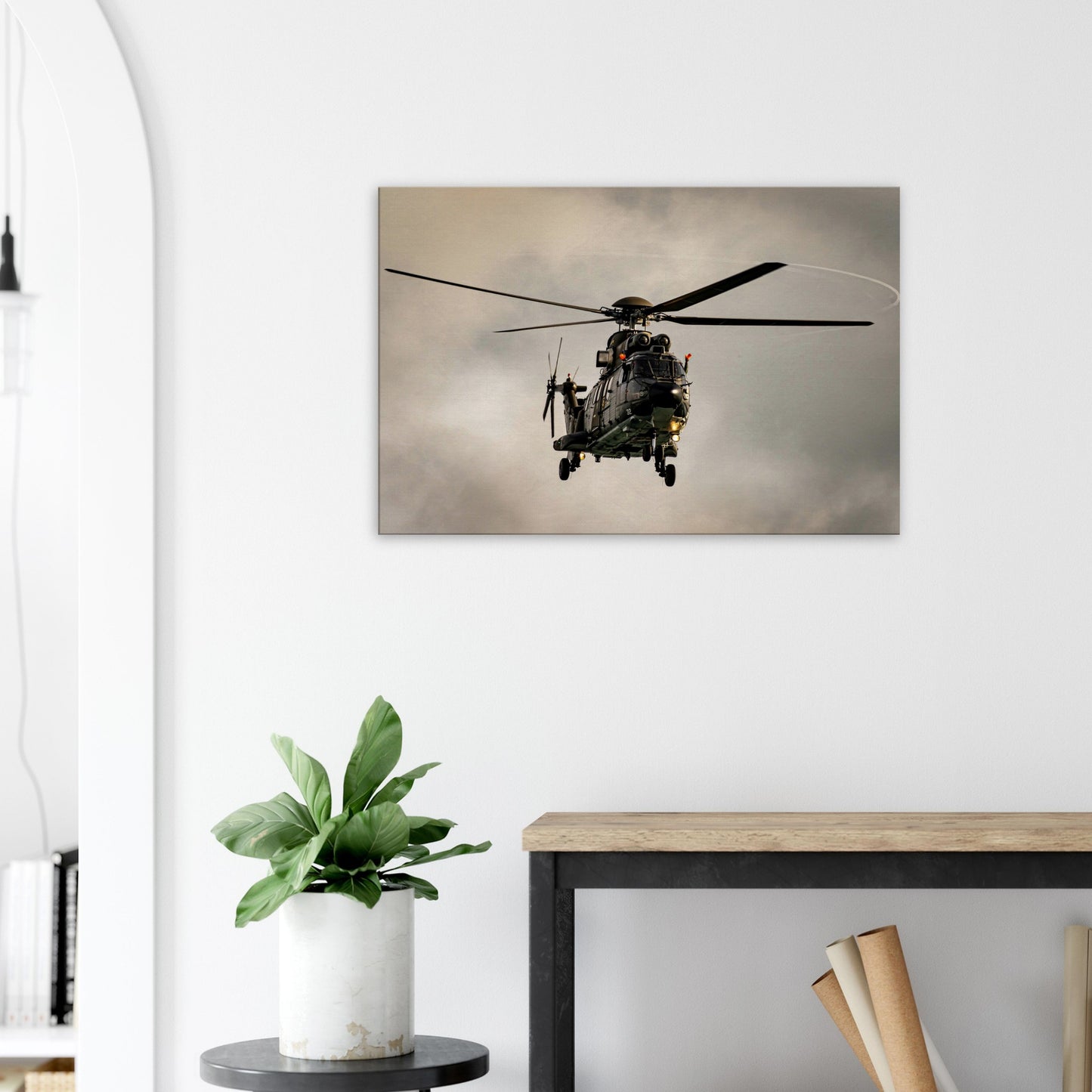 Super Puma Helicopter Canvas Print