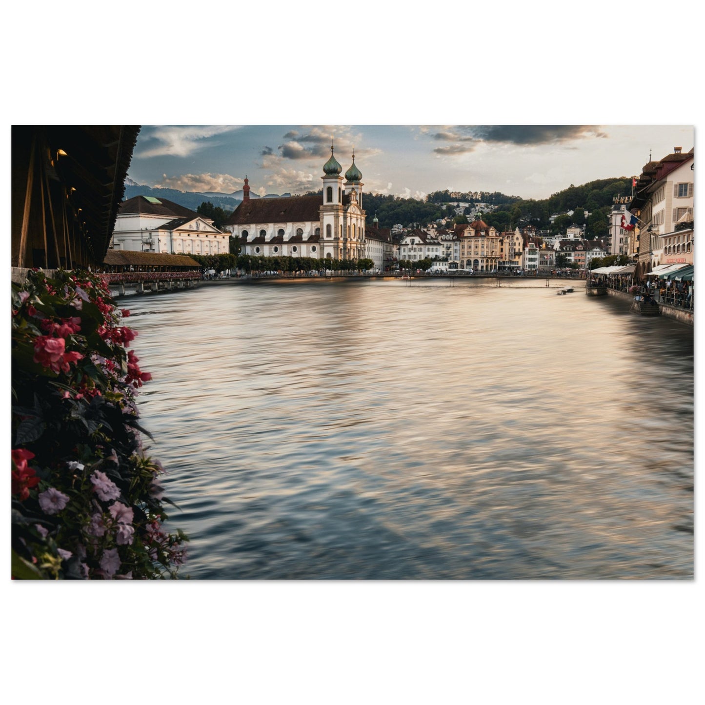 Golden evening over Lucerne - Premium Poster