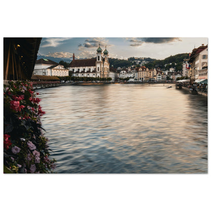 Goldener Abend über Luzern - Premium Poster