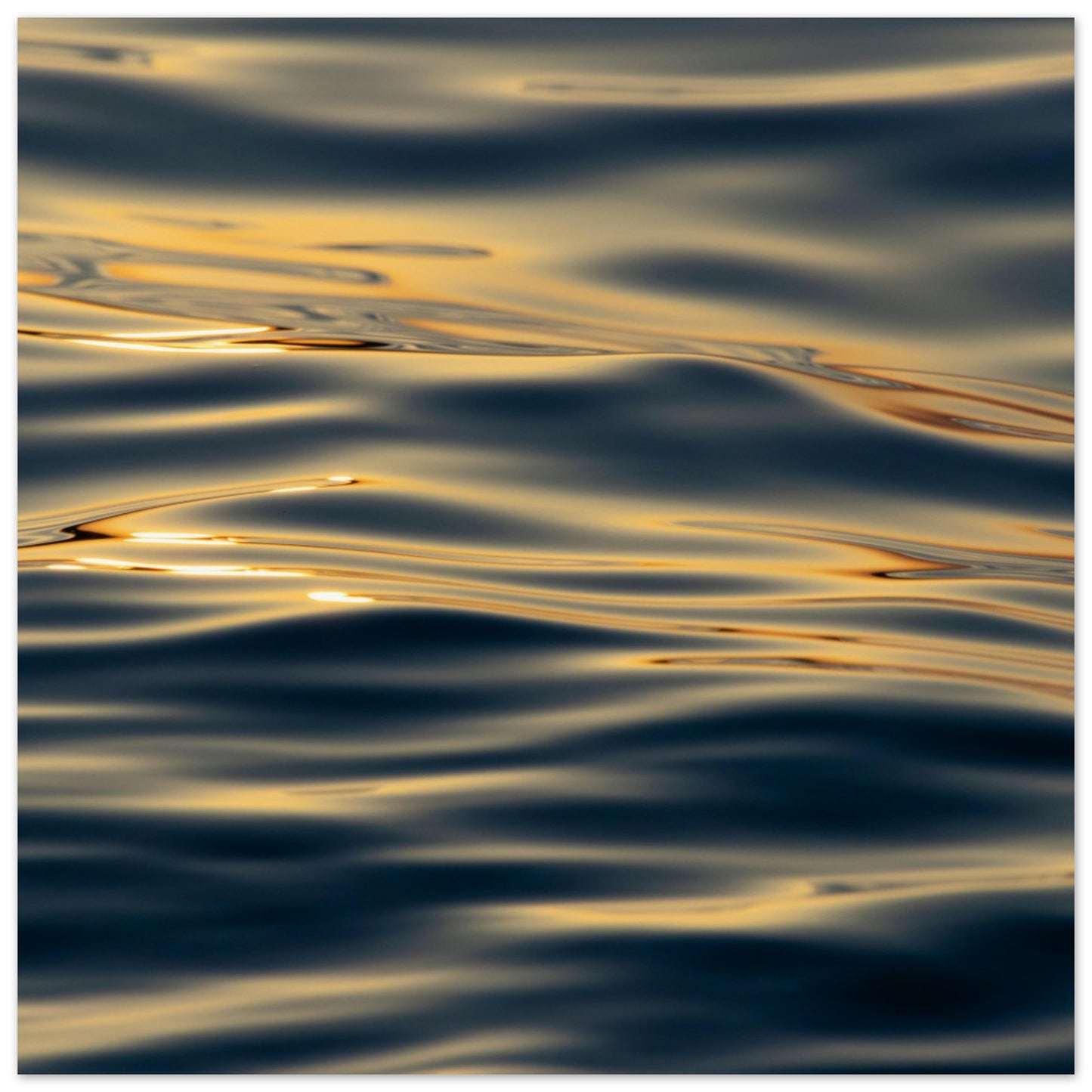 Glittering sea waves in the sunset - premium poster