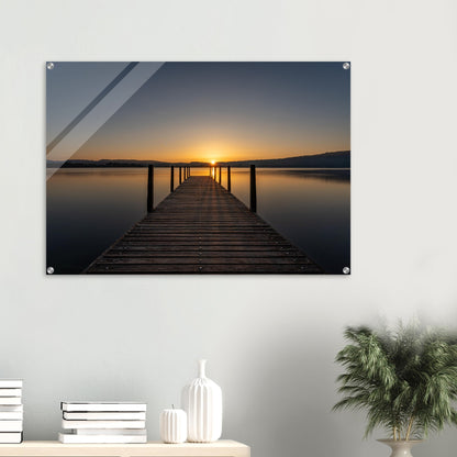 Sunrise on Lake Zug - acrylic print