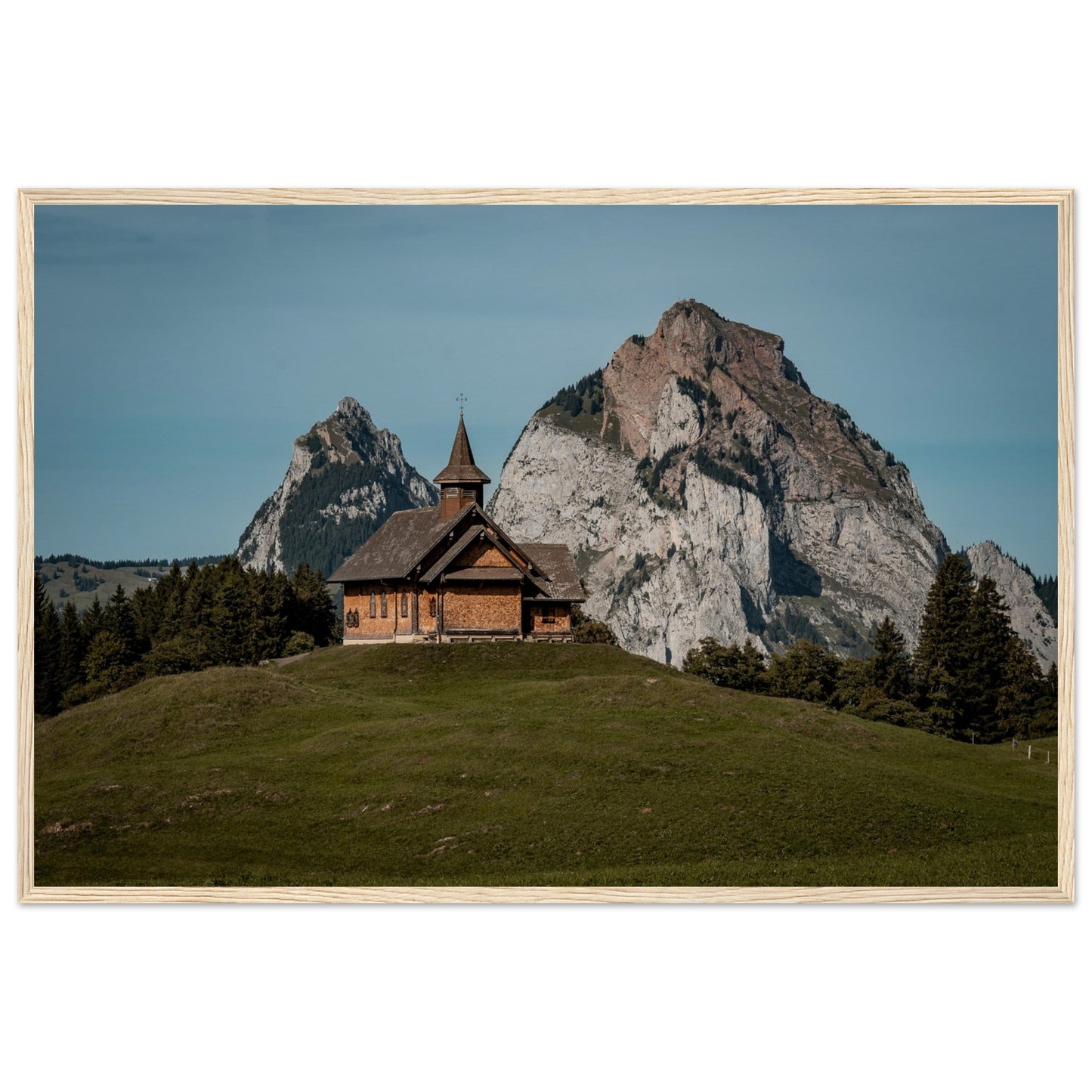 Stooskapelle - Widrol - Poster mit Holzrahmen