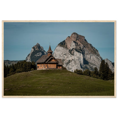 Stooskapelle - Widrol - Poster mit Holzrahmen