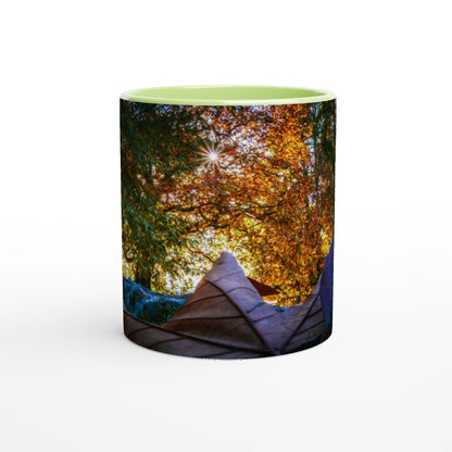 Hochglanz-Keramiktasse mit Herbstmotiv