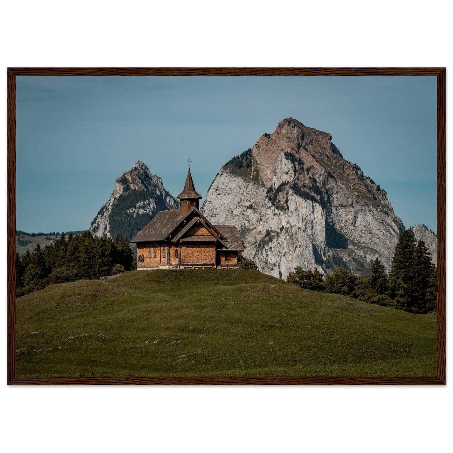 Stooskapelle - Widrol - Poster mit Holzrahmen