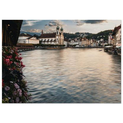 Golden evening over Lucerne - Premium Poster