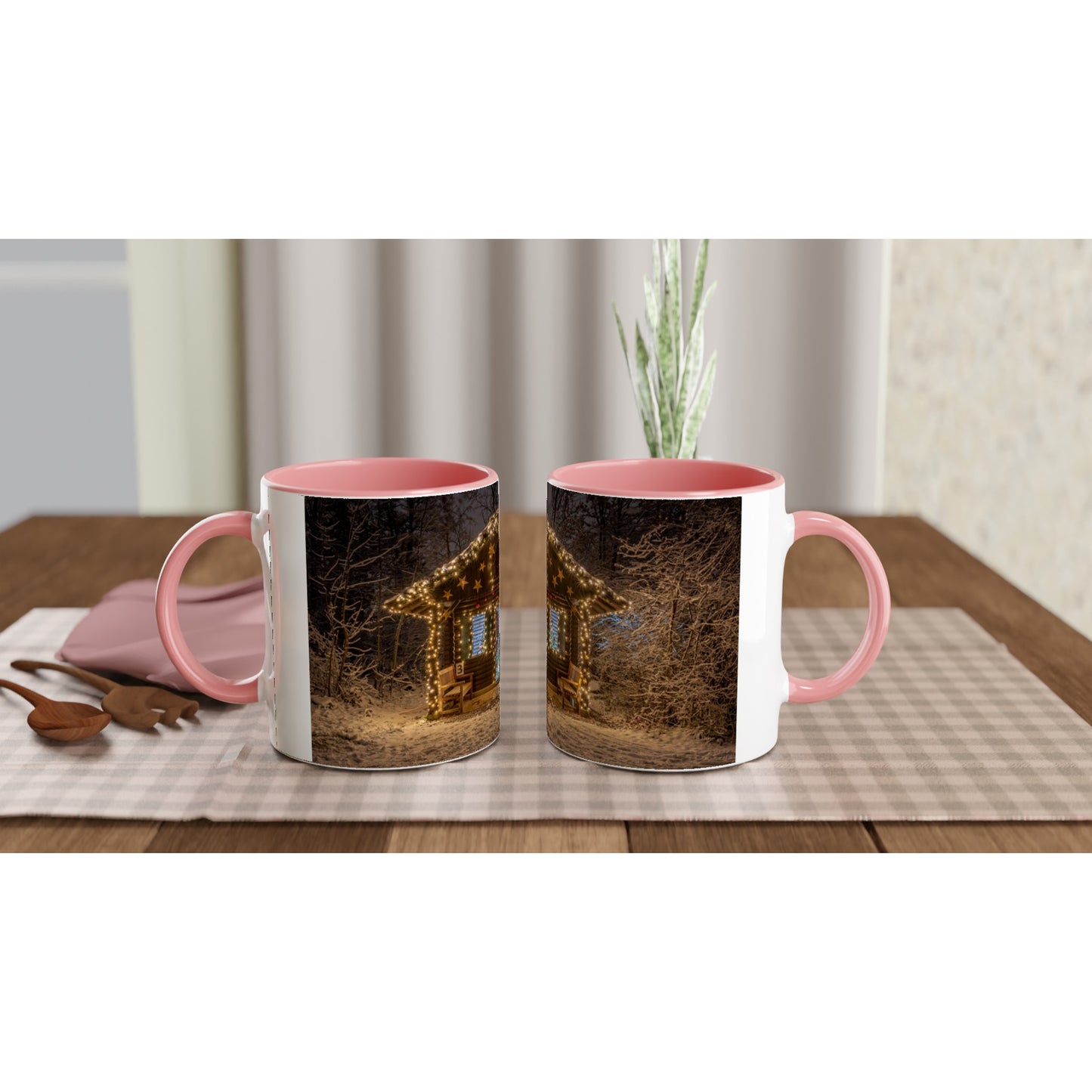 Dreamy Cottage in Advent Ceramic Mug - Various Colors