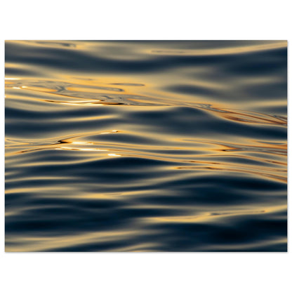 Glittering sea waves in the sunset - premium poster