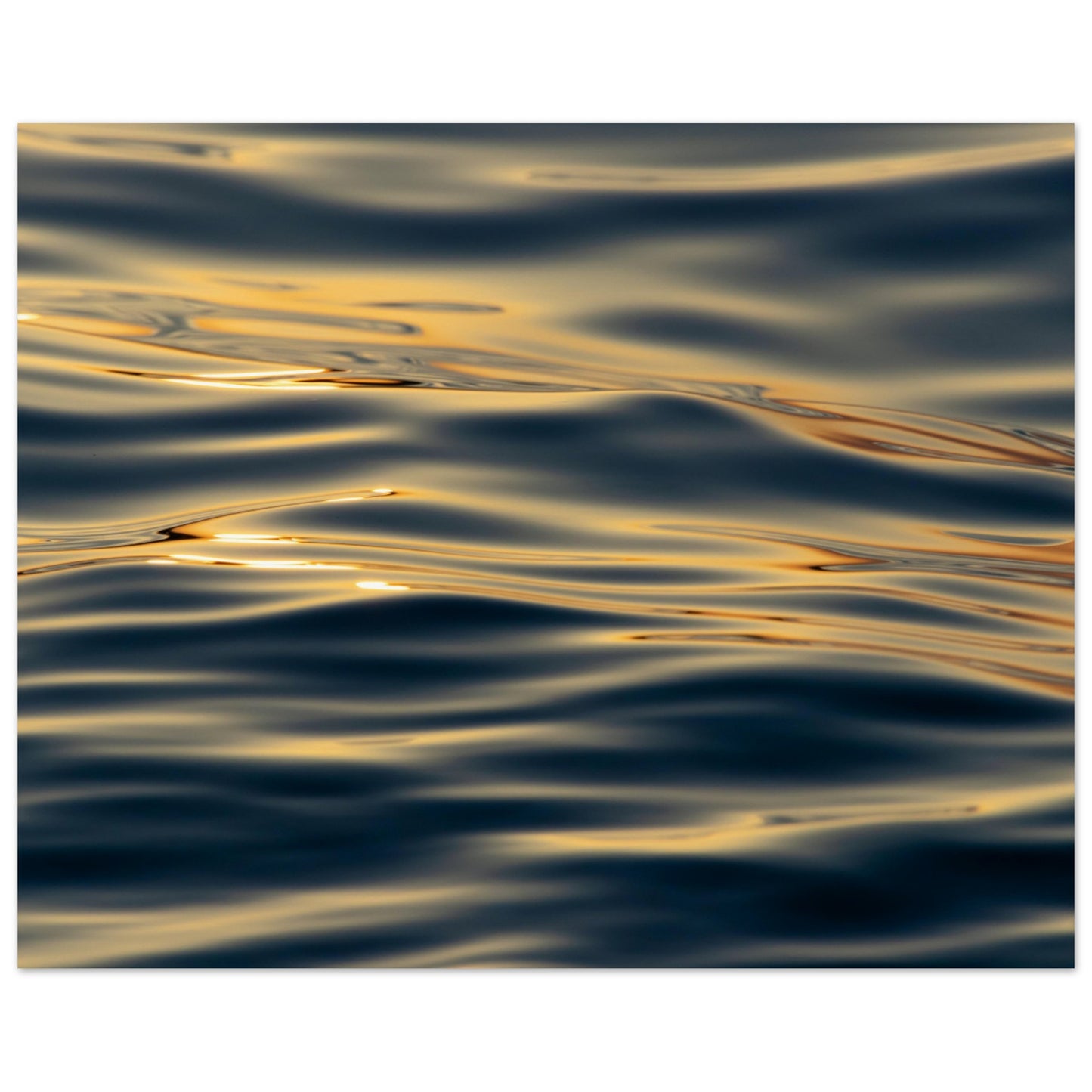 Glittering sea waves in the sunset - premium poster