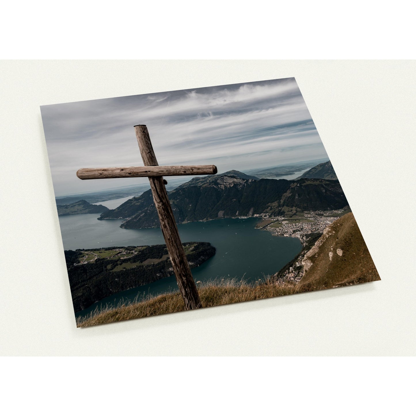 Breathtaking view from Fronalpstock greeting card set with 10 cards (2-sided, with envelopes)