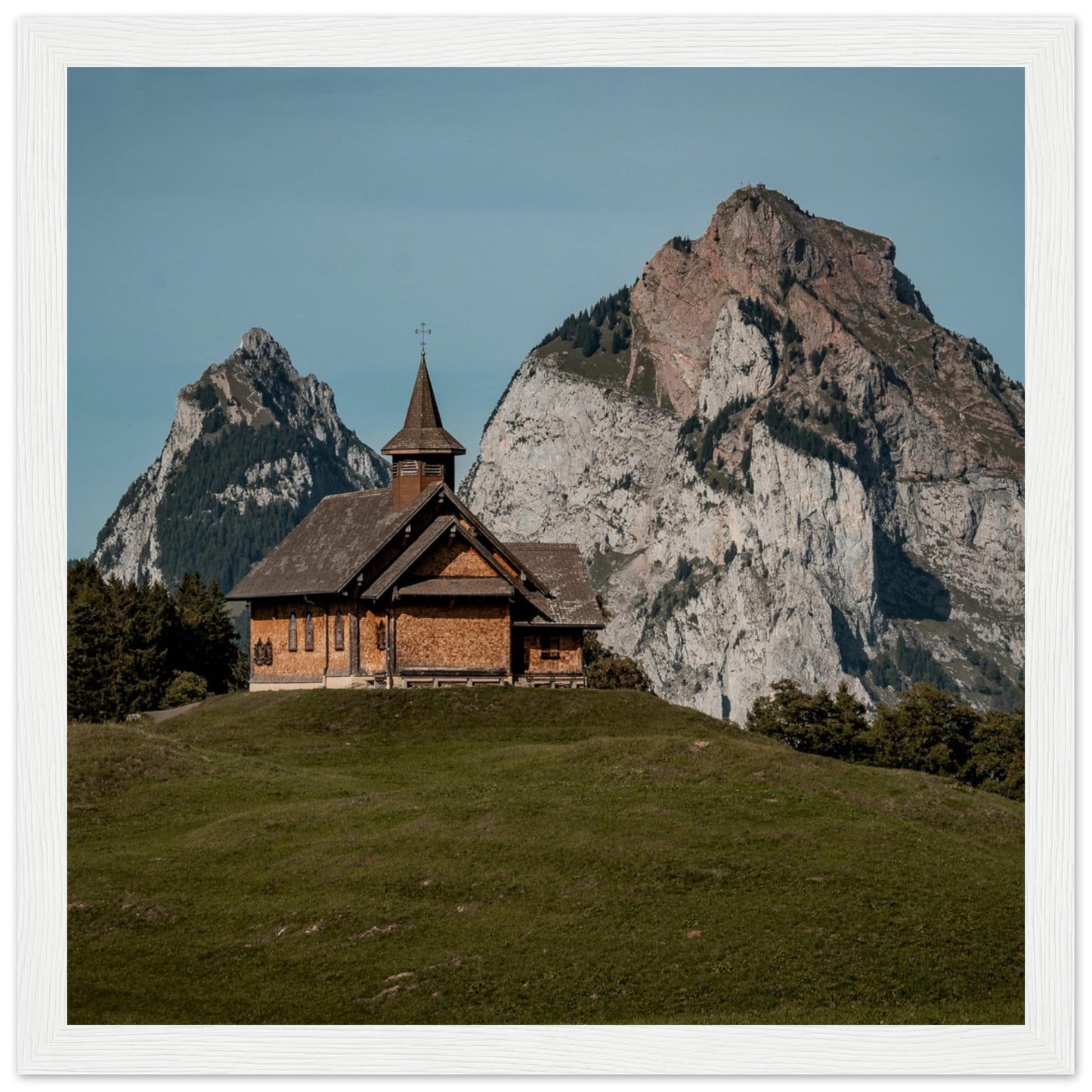 Stooskapelle - Widrol - Poster mit Holzrahmen