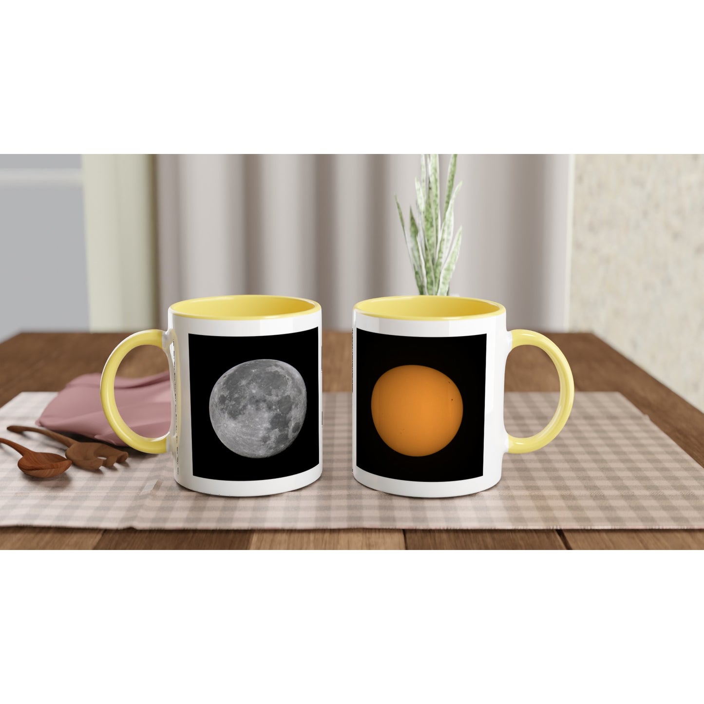 Astro Sonne und Mond Keramiktasse - Verschiedene Farben