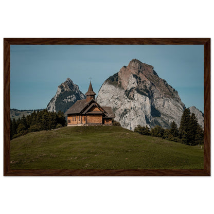 Stooskapelle - Widrol - Poster mit Holzrahmen