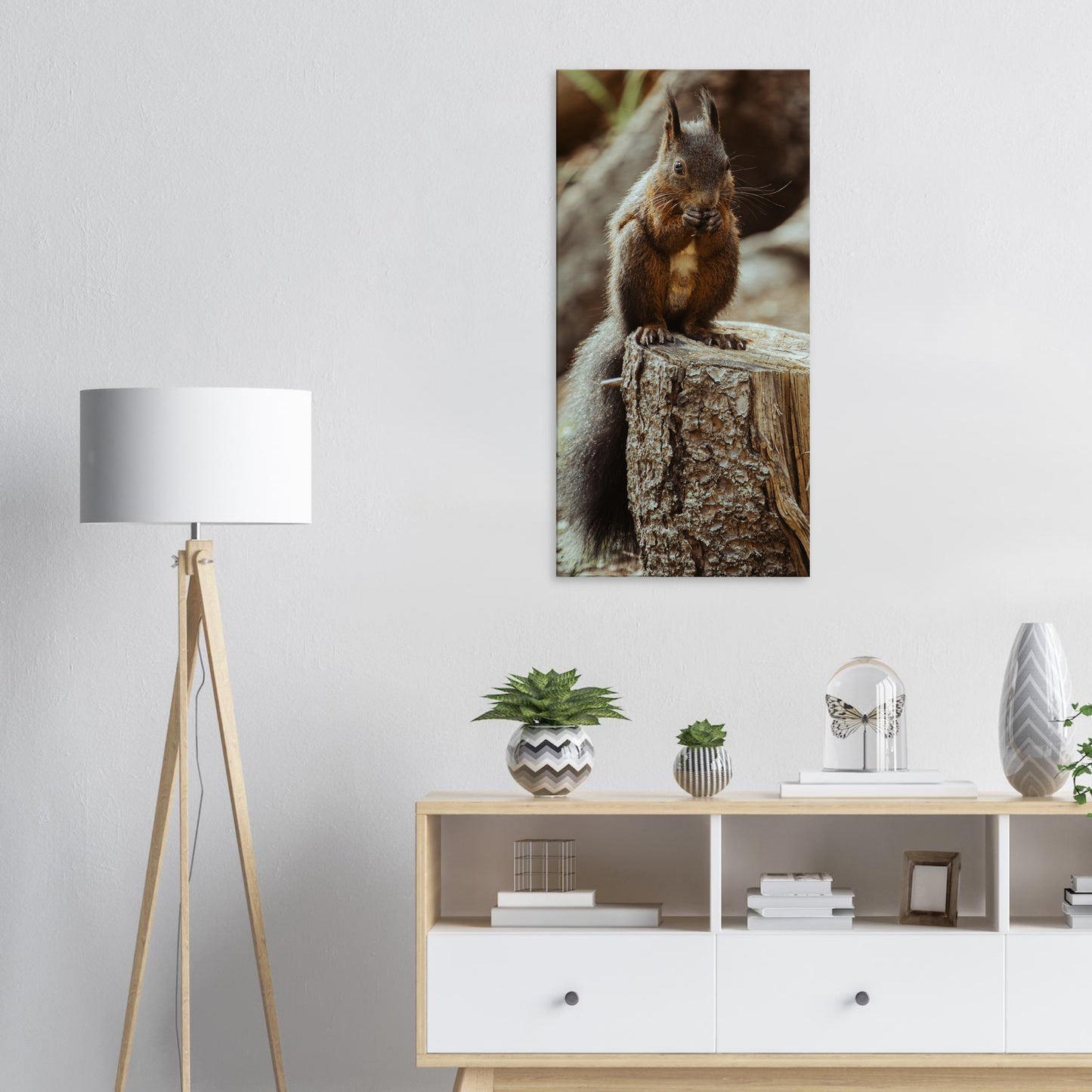 Squirrel in the forest - canvas