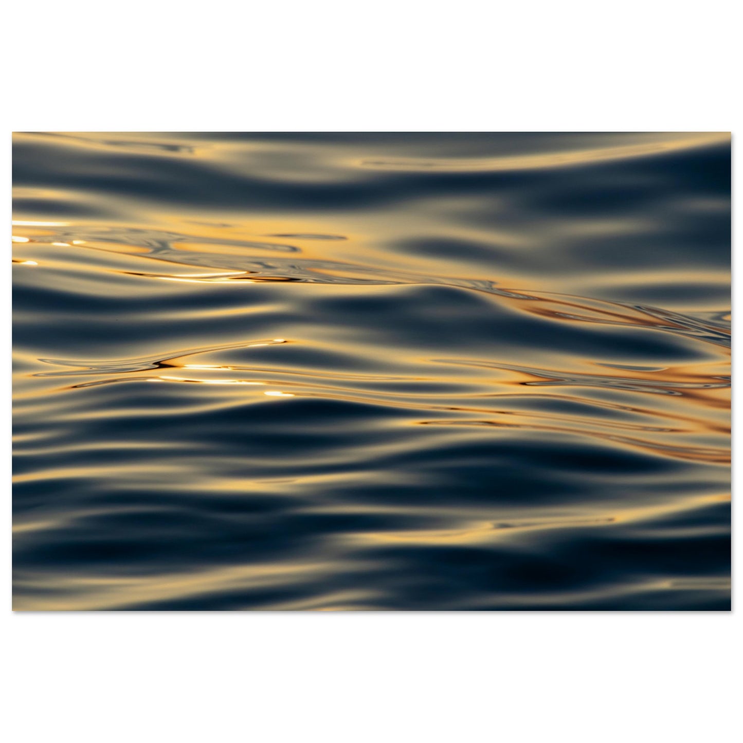 Glittering sea waves in the sunset - premium poster