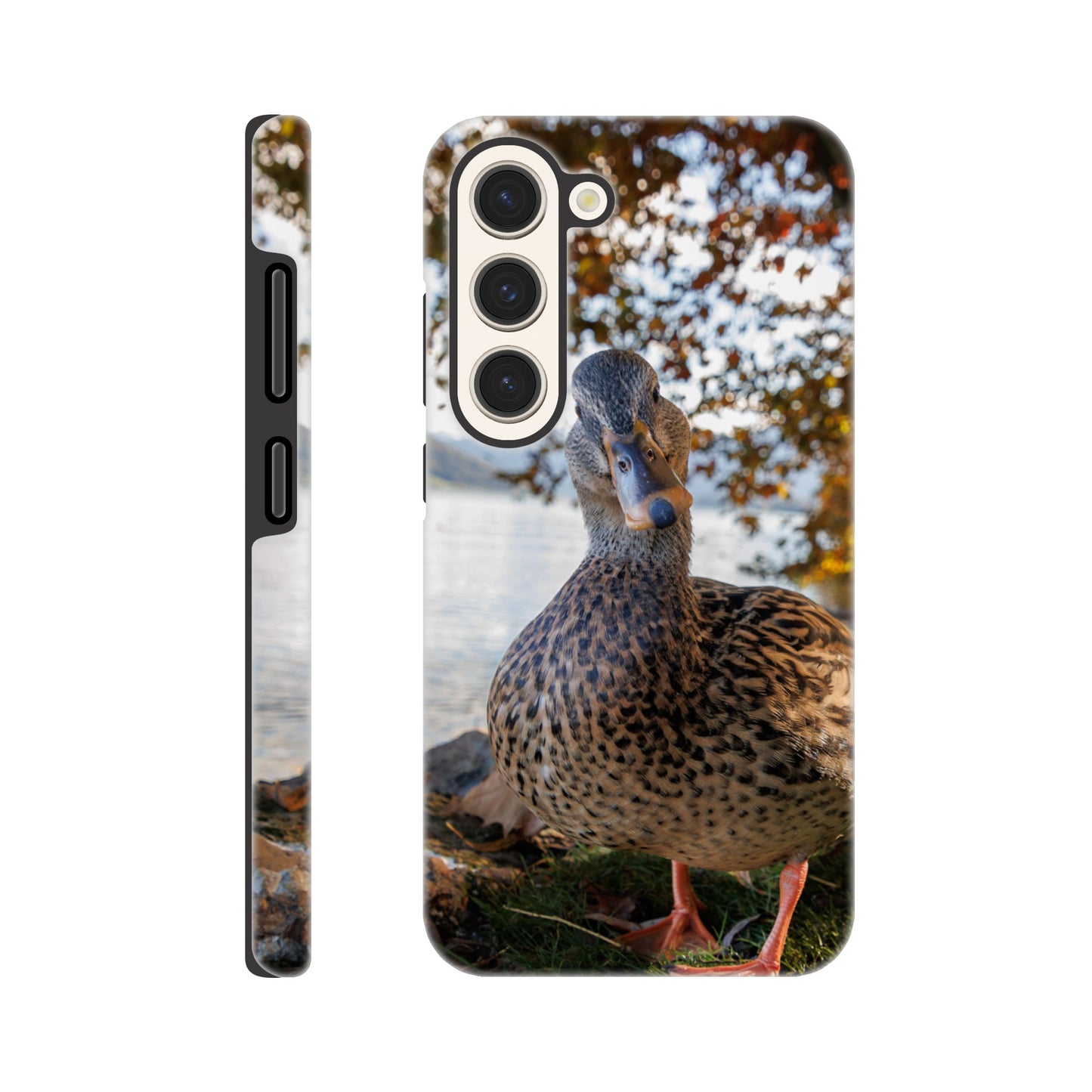 Autumnal duck idyll hard shell case mobile phone case for iPhone and Samsung 