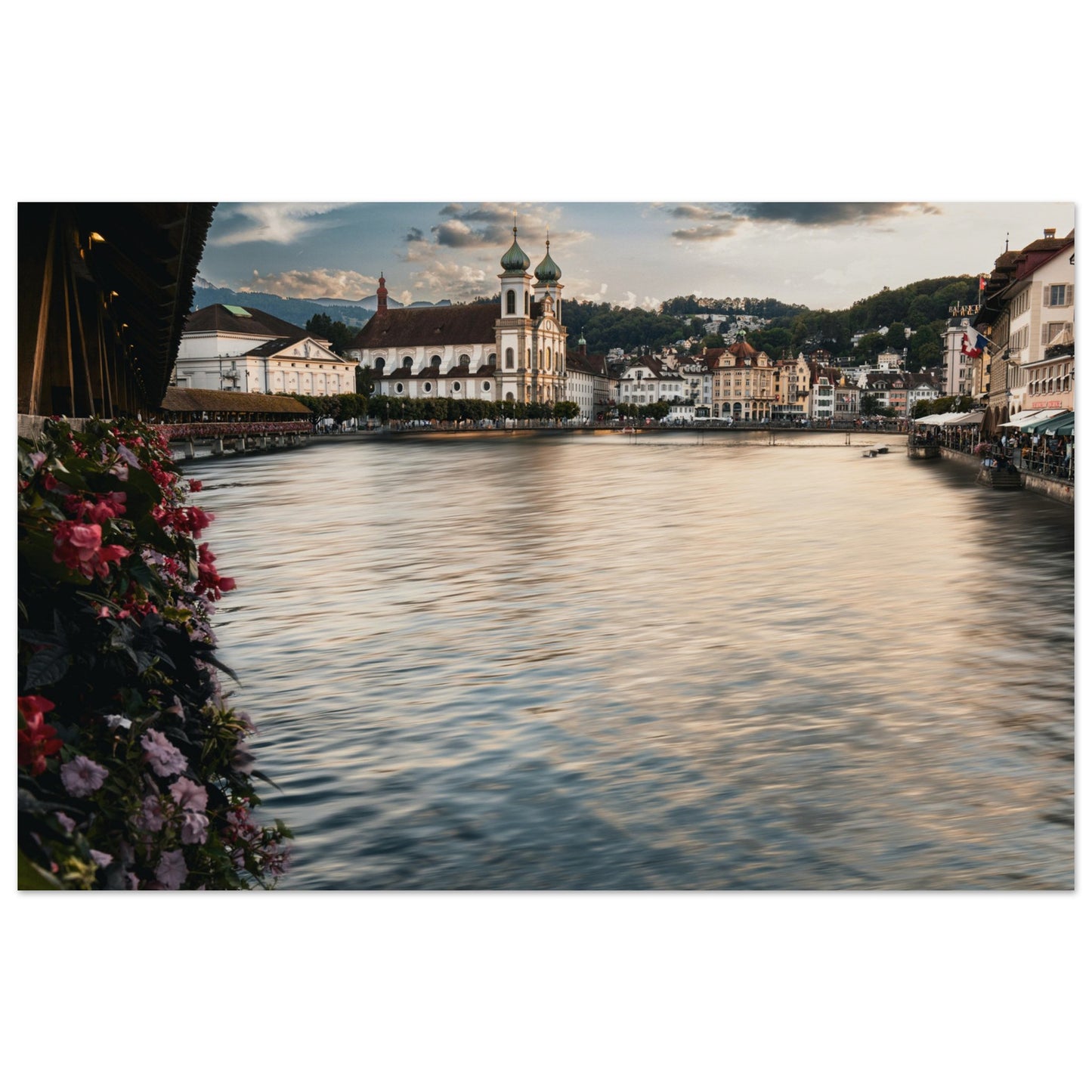 Golden evening over Lucerne - Premium Poster