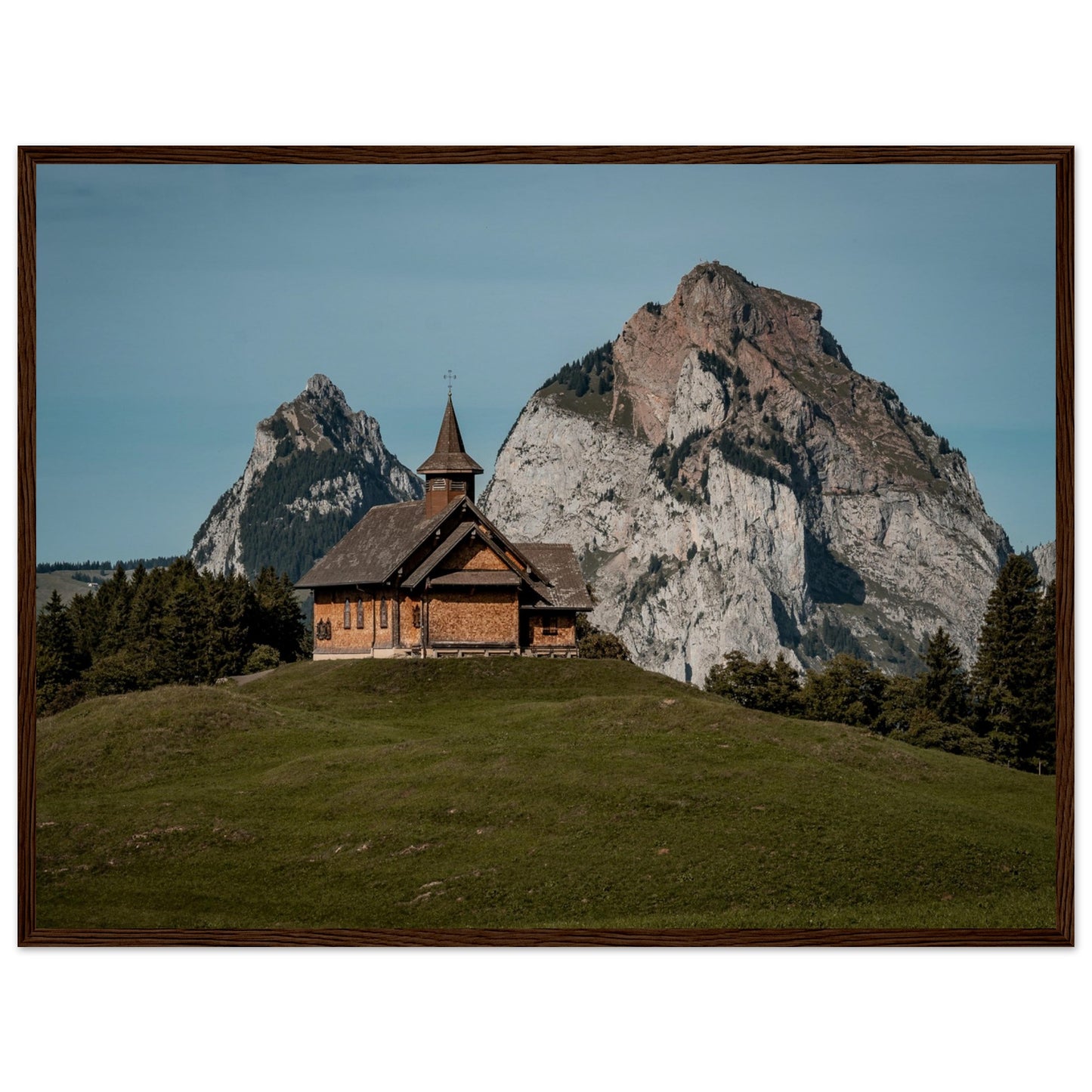 Stooskapelle - Widrol - Poster mit Holzrahmen