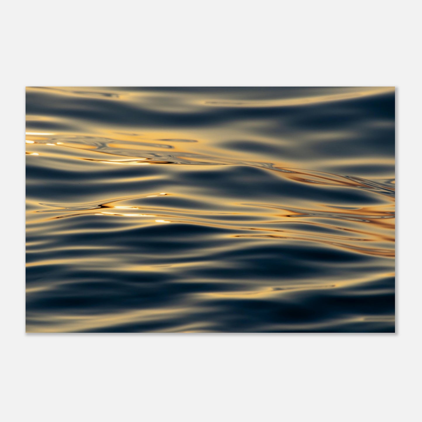 Glittering sea waves in the sunset - premium poster