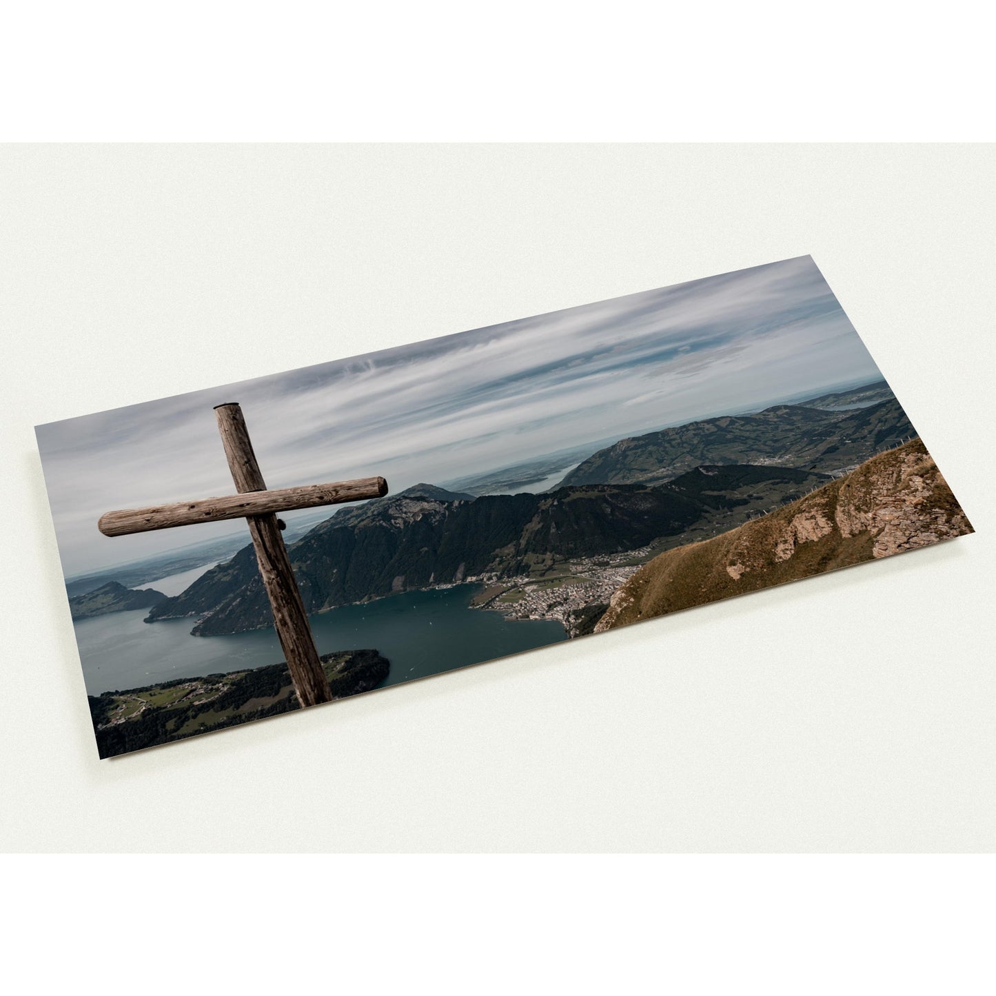 Breathtaking view from Fronalpstock greeting card set with 10 cards (2-sided, with envelopes)