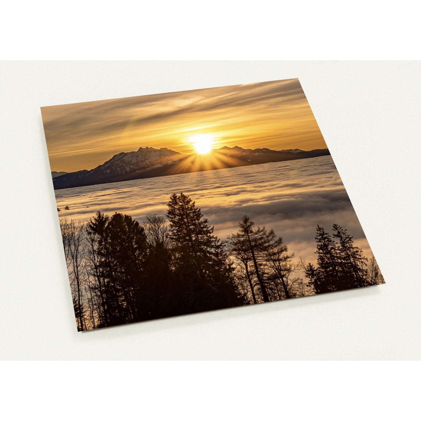 Sea of ​​Fog Sunset Set of 10 Cards (2-Sided, with Envelopes)