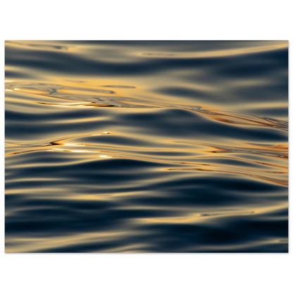 Glittering sea waves in the sunset - premium poster