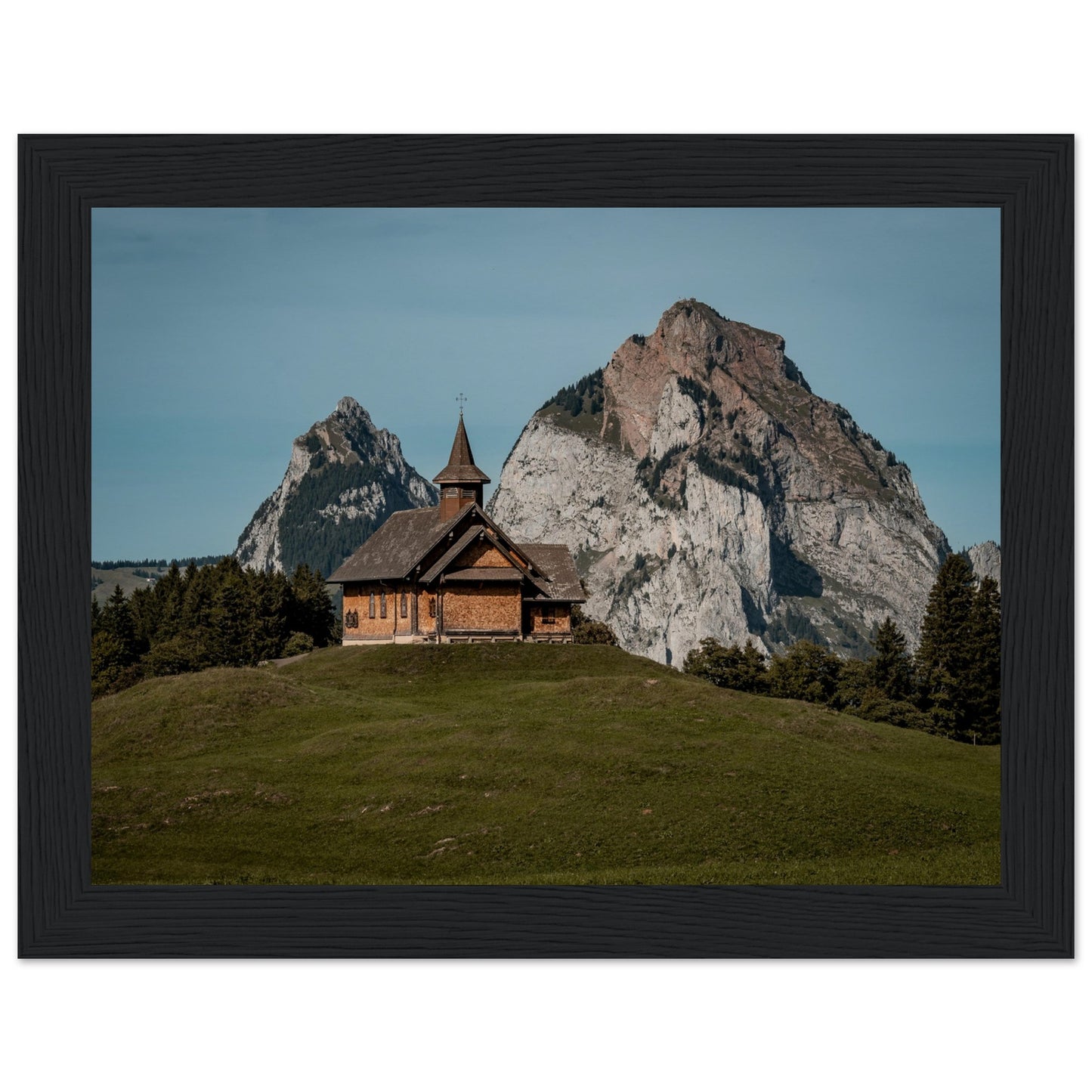 Stooskapelle - Widrol - Poster mit Holzrahmen