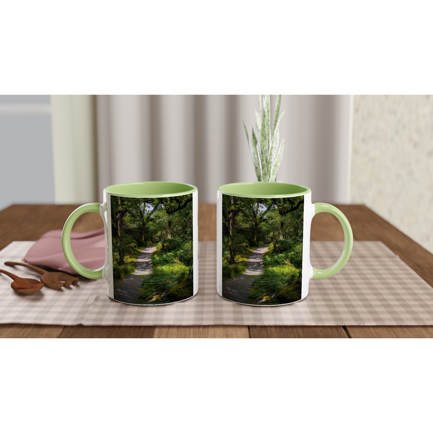 Forest path in the countryside ceramic mug - various colors