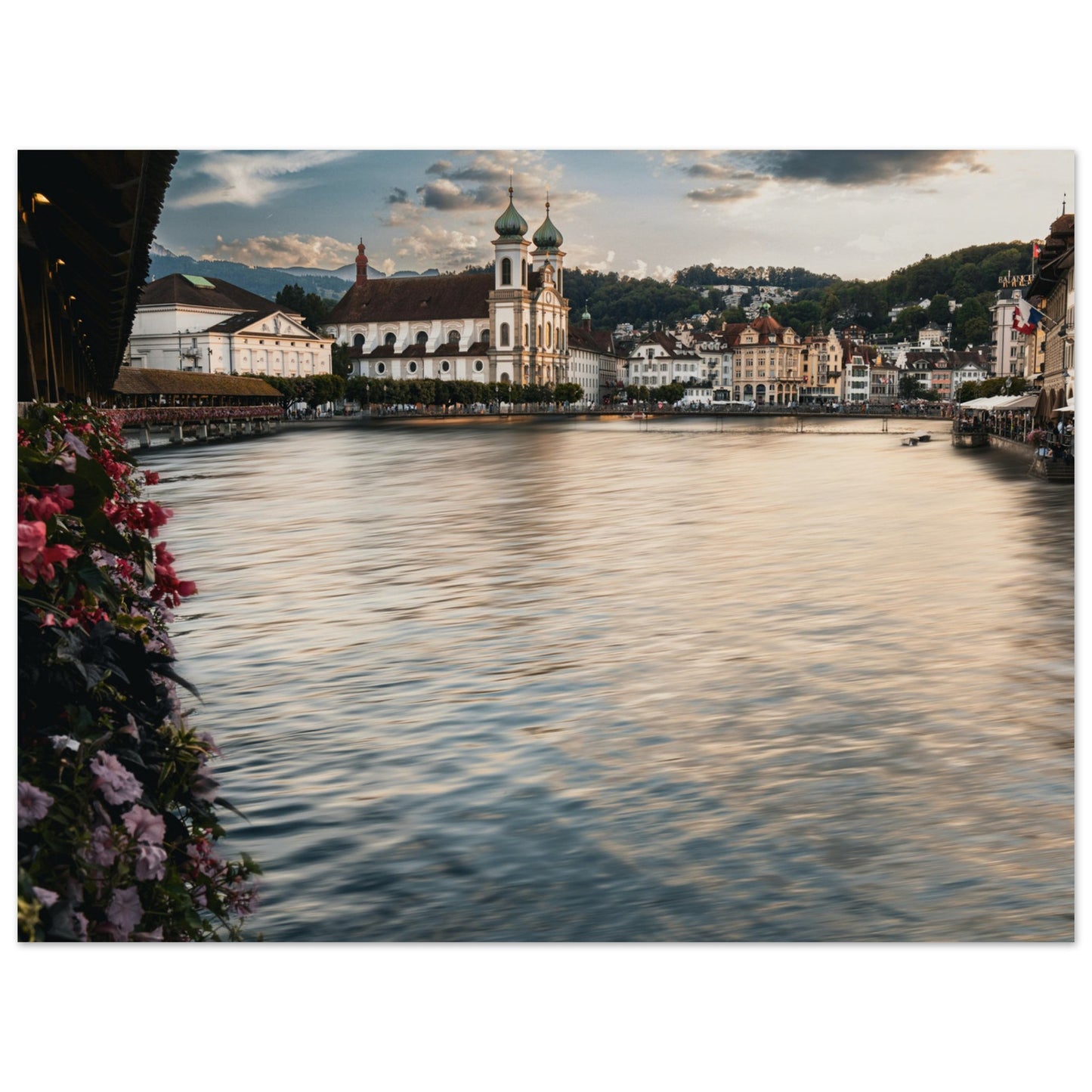 Golden evening over Lucerne - Premium Poster