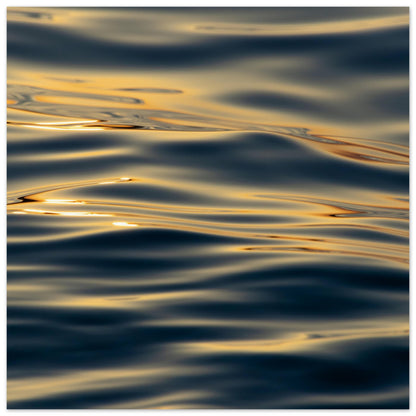 Glittering sea waves in the sunset - premium poster