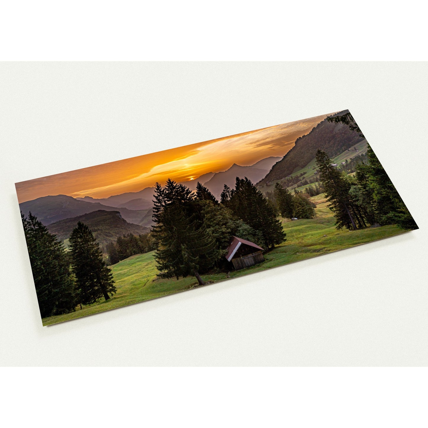 Sonnenuntergang auf der Ibergeregg Set mit 10 Karten (2-seitig, mit Umschläge)