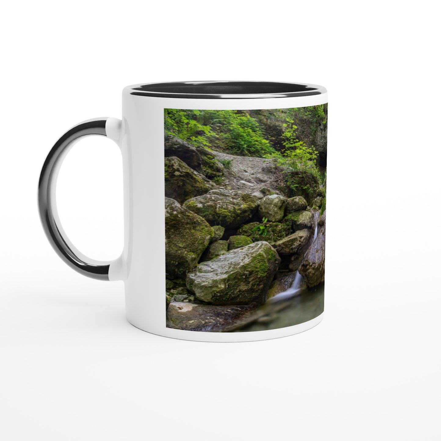 Schwarzenbach Waterfall Ceramic Mug - Colored Rim &amp; Handle