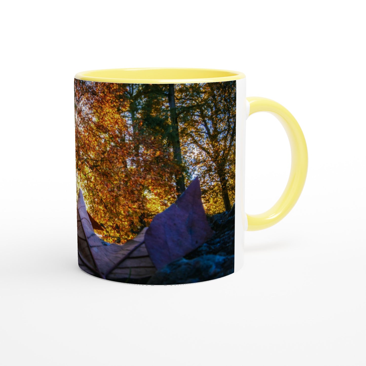 Hochglanz-Keramiktasse mit Herbstmotiv